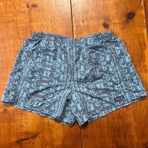 SOLD Patagonia 3inch Baggies Shorts Blue Multicolor Funky Pattern